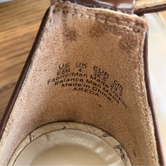 Naturalizer Areda Wedge Sandal Cork Bottom Woven Strap 6.5 - Picture 8 of 9